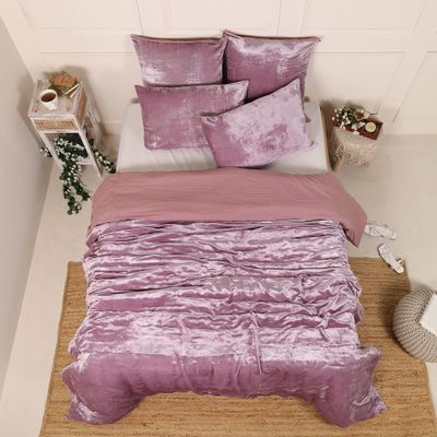 Sophia-Art Luxury Velvet Bedding Set - Queen, King, Cal King, California King, Full/Queen, Solid Pattern, Rayon Velvet, Soft and Hypoallergenic (Taupe, Twin 68"x90")