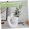 PRETYZOOM Ceramic Flower Vase Modern Kissing Couple Decor Vanity Decor for Living view 2