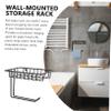 PRETYZOOM Wall-Mounted Tissue Rack Nail Paper Towel Holder for Bathroom and Design Space-Saving Towel Storage for Roll Paper view 4