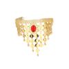 Metal Belly Dance Headpiece, Golden Sequin Hair Accessory for Dancers view 1