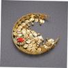 Metal Belly Dance Headpiece, Golden Sequin Hair Accessory for Dancers view 2