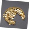 Metal Belly Dance Headpiece, Golden Sequin Hair Accessory for Dancers view 3