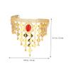 Metal Belly Dance Headpiece, Golden Sequin Hair Accessory for Dancers view 4