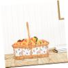 FELTECHELECTR 1piece Wicker Woven Flower Basket Cloth Lining Handheld Decorative Basket for Festivals Weddings and Flower Arrangements Elegant Natural Willow Craftsmanship view 4