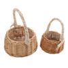 ORFOFE Wedding Flower Basket Handmade Picnic Basket Fruit Holder Tote for Home Decor view 1