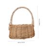 ORFOFE Wedding Flower Basket Handmade Picnic Basket Fruit Holder Tote for Home Decor view 2