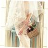 ORFOFE Wedding Flower Basket Handmade Picnic Basket Fruit Holder Tote for Home Decor view 4