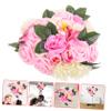BIUDECO Shaped Rose Garland Wreath Elegant Floral Decoration for Home Wedding and Valentine Day Lifelike Faux Roses Create Romantic Atmosphere Wall Door Decor view 2