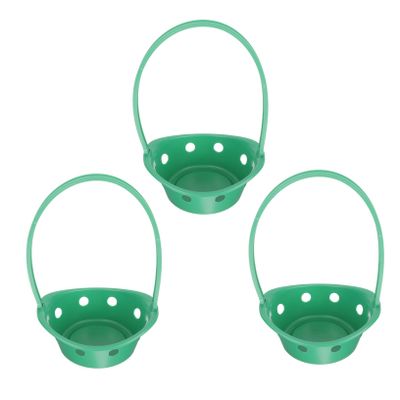 FELTECHELECTR 3pcs Hand Basket for Flower Arrangements for Cemetery Decorations and Grave Sites Plastic Floral Holder for Memorials and Funerals