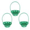 FELTECHELECTR 3pcs Hand Basket for Flower Arrangements for Cemetery Decorations and Grave Sites Plastic Floral Holder for Memorials and Funerals view 1