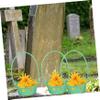 FELTECHELECTR 3pcs Hand Basket for Flower Arrangements for Cemetery Decorations and Grave Sites Plastic Floral Holder for Memorials and Funerals view 3