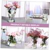 ORFOFE 1pc Elegant Transparent Glass Vase for Flower Arrangements Compact Decorative Container Stylish for and Artistic Touch for and Centerpieces view 2