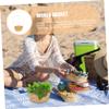 PRETYZOOM 2pcs Woven Bamboo Flower Baskets Handheld Portable Storage Baskets for Decor view 4
