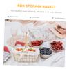 FELTECHELECTR Versatile Iron Storage Basket Small Golden Oval Flower Basket for Home Organization Picnic and Giving for Decor and Utility view 2