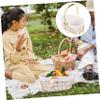 FELTECHELECTR Versatile Iron Storage Basket Small Golden Oval Flower Basket for Home Organization Picnic and Giving for Decor and Utility view 3