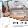 2sets Hexagonal Metal Floral Hoops Wooden Bases Decor for Weddings and Parties Metal Ornament for Crafting Elegant Centerpieces view 4