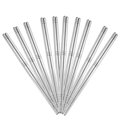 Zerodeko 10pairs Slip Dinner Chopsticks Material Delicate Design Reusable Household Ramen Chopsticks
