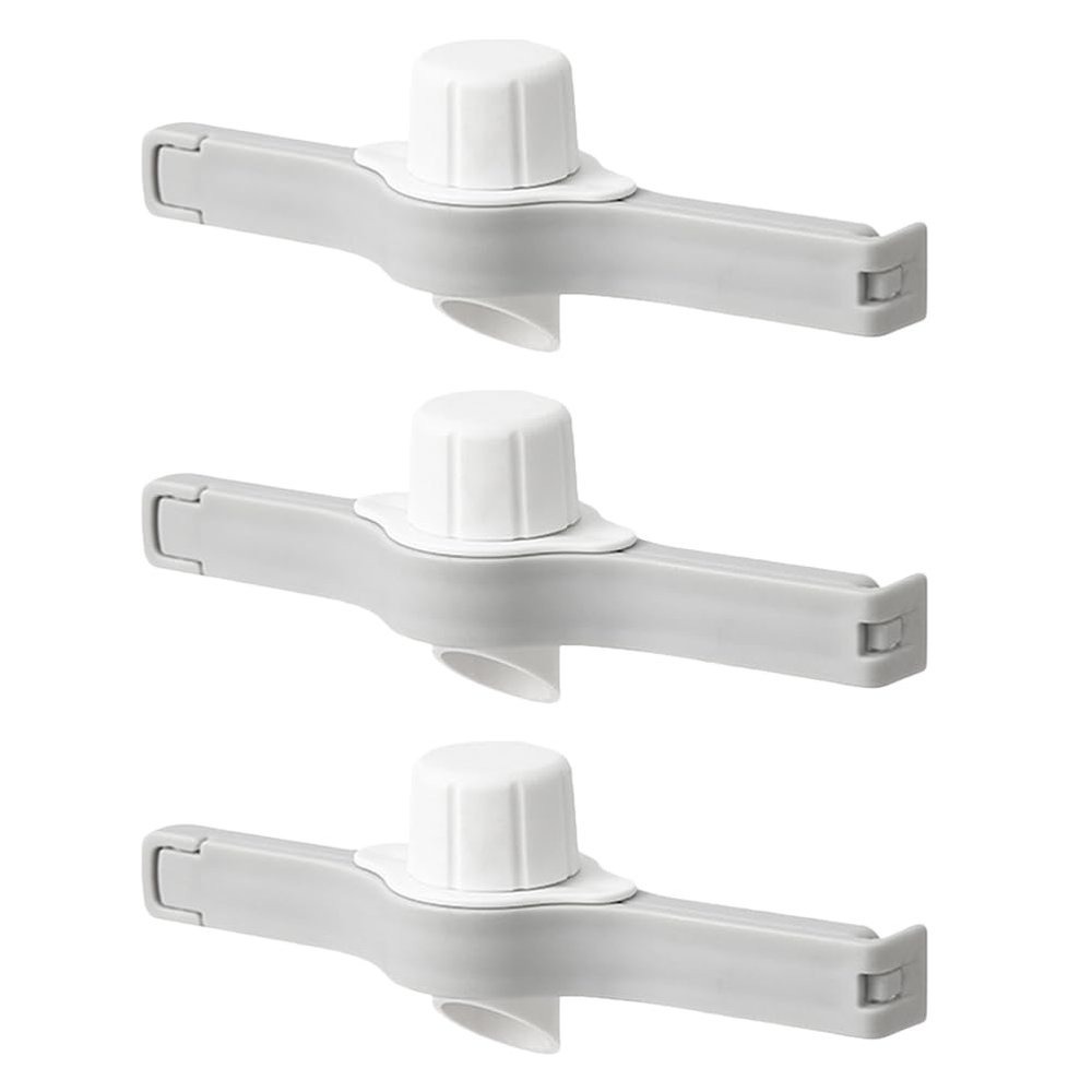 Hoement Food Bag Sealing Clips with Pour Spout Nozzle 3-Pack Strong Pp Material Fresh Closure Clips for Kitchen Snack Storage Chips and Candy Bags