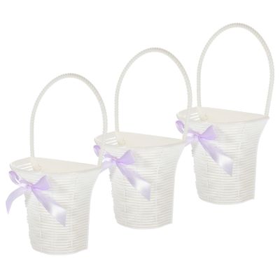 SEWOART 3pcs Wall Hanging Flower Baskets Versatile Decorative Storage Baskets for Home Office for Fresh Artificial Plants Wall Art Ornament for Any Room