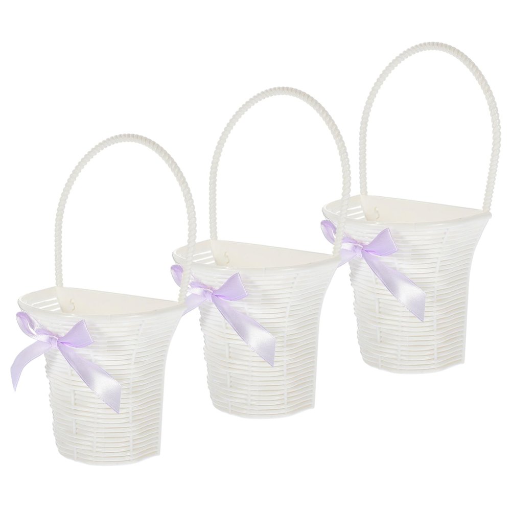 SEWOART 3pcs Wall Hanging Flower Baskets Versatile Decorative Storage Baskets for Home Office for Fresh Artificial Plants Wall Art Ornament for Any Room