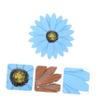 Zerodeko Blue Iron Flower Wall Hanging Decoration for Walls and Fences view 4