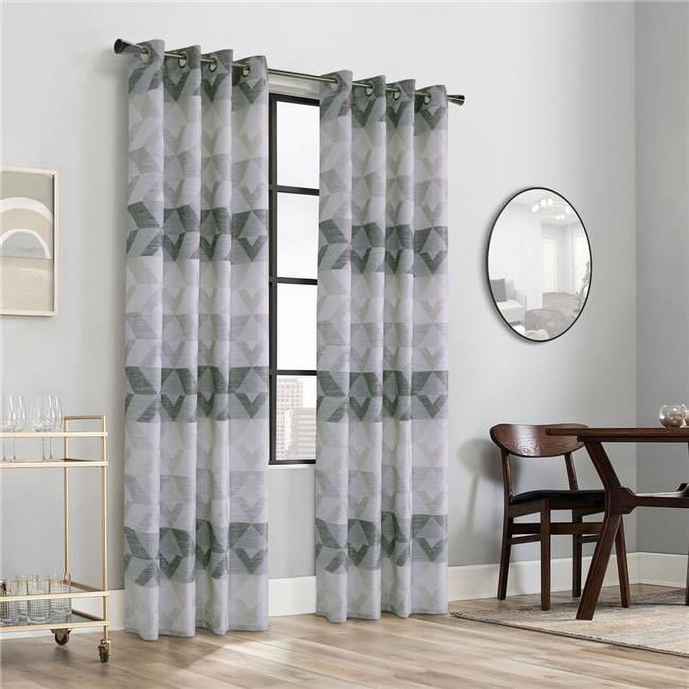 52 x 84 in. Tristar Grommet Curtain Panel Natural Grey