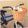Anneome Small Bike Basket for Boys and Girls Detachable Handmade Front Handlebar Storage Container for Natural Willow Material Random Belt view 2