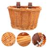 Anneome Small Bike Basket for Boys and Girls Detachable Handmade Front Handlebar Storage Container for Natural Willow Material Random Belt view 3