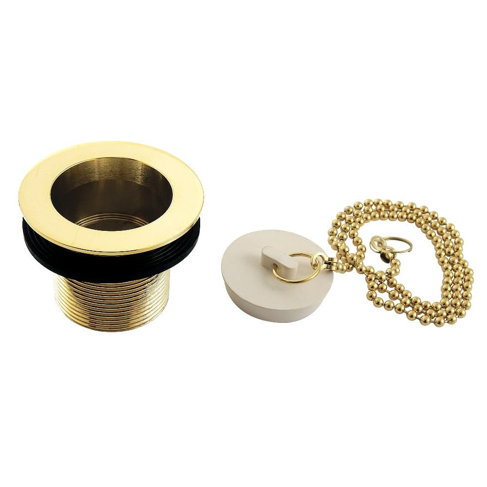 1.5 in. Chain & Stopper Tub Drain with 1.5 in. Body Thread Polished Brass
