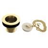 1.5 in. Chain & Stopper Tub Drain with 1.5 in. Body Thread Polished Brass view 1