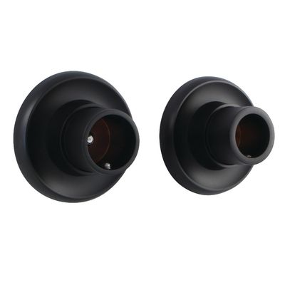 212 Main Edenscape Brass Shower Rod Base Matte Black - Set of 2