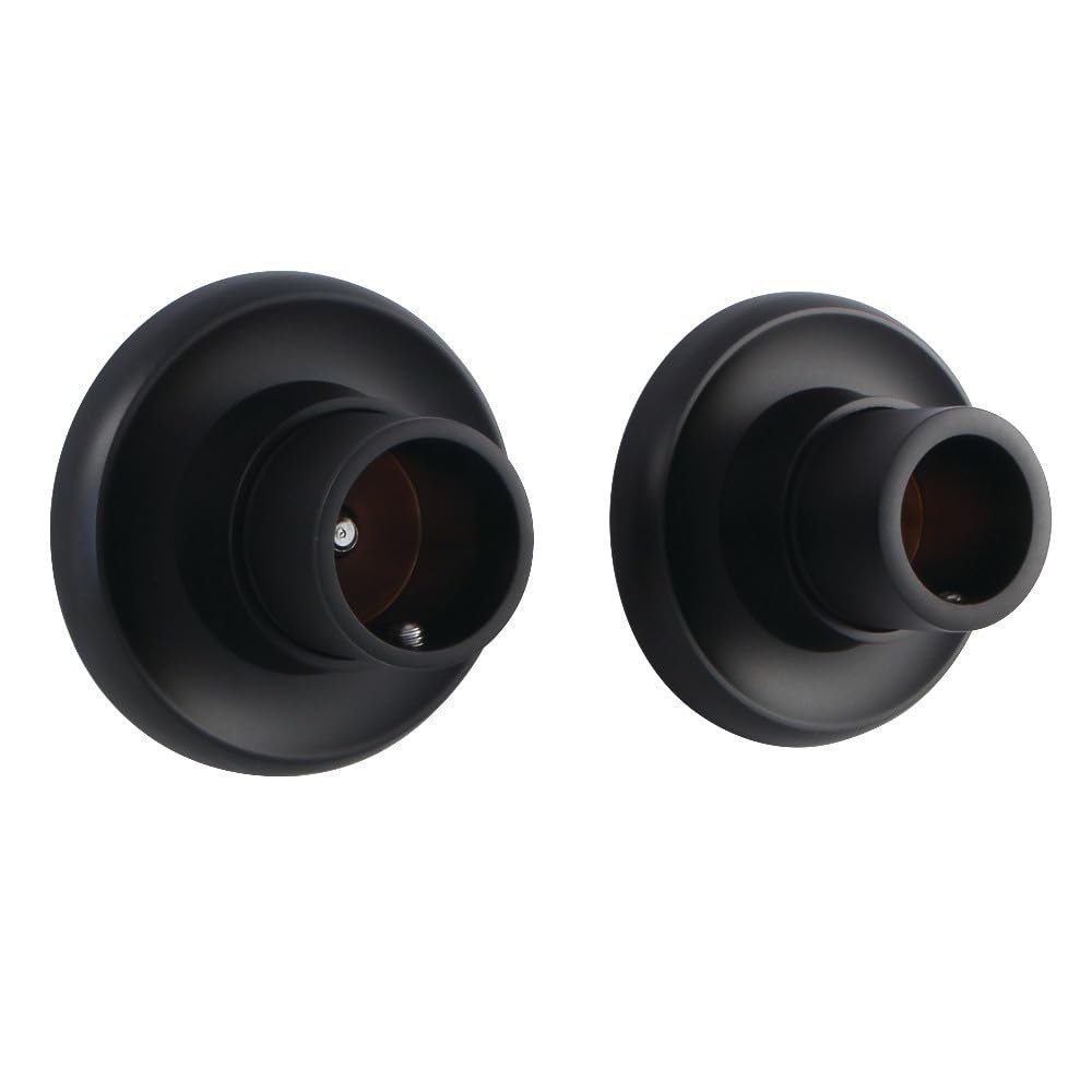 212 Main Edenscape Brass Shower Rod Base Matte Black - Set of 2