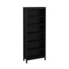 Tvilum Madrid Adjustable 6 Shelf Bookcase, Open Storage Home Office Bookshelf in Black Matte view 1