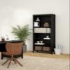 Tvilum Madrid Adjustable 6 Shelf Bookcase, Open Storage Home Office Bookshelf in Black Matte view 2