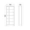 Tvilum Madrid Adjustable 6 Shelf Bookcase, Open Storage Home Office Bookshelf in Black Matte view 3