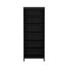 Tvilum Madrid Adjustable 6 Shelf Bookcase, Open Storage Home Office Bookshelf in Black Matte view 4
