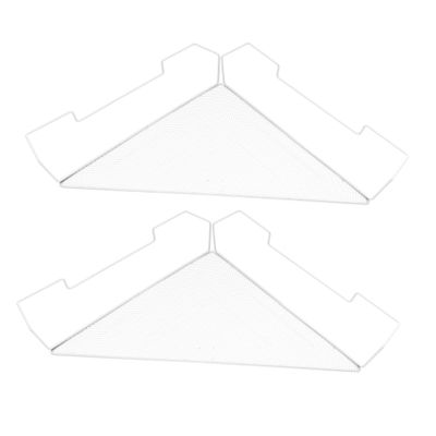 PRETYZOOM 2pcs Triangle Iron Shelf Hooks Multi-Functional Corner Storage Rack for Office and Home Nail Design White for Easy Organization and Display