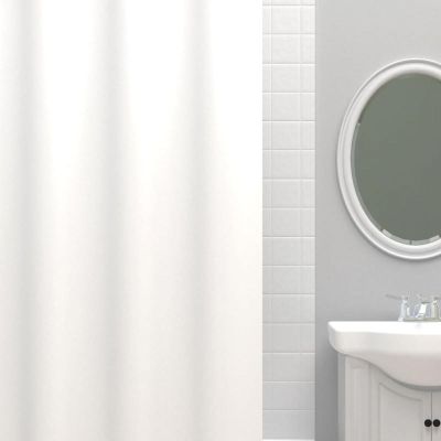 71 x 70 in. White Solid Shower Curtain Liner