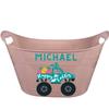 Personalized Easter Basket For Kids - Extra Large Customized Bucket - Reusable Easter Decor (Pale Pink) view 1