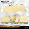 Amcrate Ivory Plastic Tablecloth Disposable, Premium Tablecloths for Rectangle Tables 54 inch. x 108 inch. Fits Tables Up to 8 Feet, Plastic Table Cloth for Party, Wedding, Holidays view 3