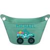 Personalized Easter Basket For Kids - Extra Large Customized Bucket - Reusable Easter Decor (Aqua) view 1