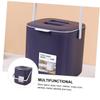 Zerodeko Portable Kitchen Waste Bin Plastic Dustbin for Wet and Dry Classified Waste Compact Design with Cover for Home and Office Use Deep Purple Color view 2