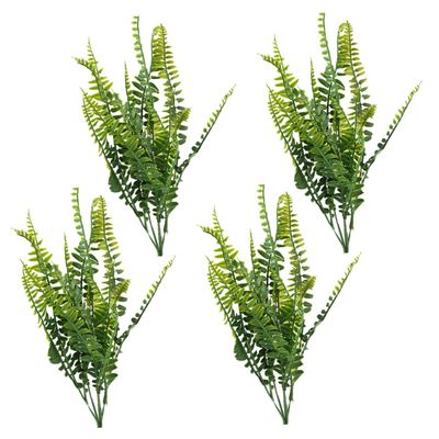 PRETYZOOM 4pcs Artificial Ferns for Decor Realistic Faux Greenery for Wedding Centerpieces and Use No Watering Sunlight Needed