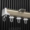 LIGUOYI Wall Track for Curtain Heavy Duty Curtain Track, Ceiling Curtain Rails with Pulleys Curtain Track Kit 0.5m to 6m for Living Room, Bedroom, Bathroom, Room Divider view 2