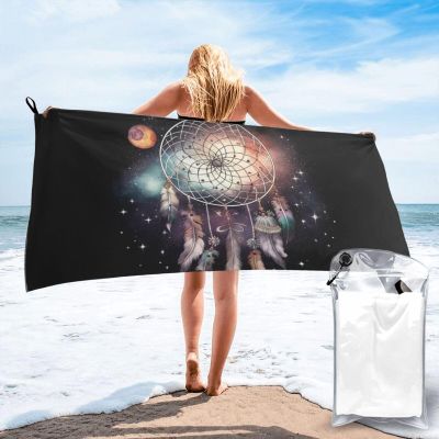 NONHAI Beach Towel Dream Catcher and Stars Microfiber Bath Towels Quick Dry Towel for Swimmers Sand Proof Beach Towels Absorbent Bathroom Towel for Hotel Gym Spa Yoga Bath Towel 27.5"x55"