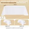 12 Pack White Tablecloths for 8ft Rectangle Tables 90 x 156 Inch - Polyester Table Cover Stain and Wrinkle Resistant Washable Fabric Table Clothes for Wedding Party Banquet Reception Restaurant view 2