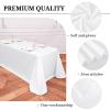 12 Pack White Tablecloths for 8ft Rectangle Tables 90 x 156 Inch - Polyester Table Cover Stain and Wrinkle Resistant Washable Fabric Table Clothes for Wedding Party Banquet Reception Restaurant view 3