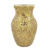 Mosaic Vase Gold Elegant Glass Vases Stylish Glass Flower Vase Decoration for Bedroom Study Wedding Centerpiece Table Decorations(#1) view 1