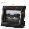 ELPMD Artificial Leather Black Umbrella Holer Stand 5 * 7 Picture Photo Frame Horizontal Vertical Formats view 3