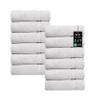 A1HC Wash Cloths Set (13x13 Inches), 500 GSM 100% Ring Spun Cotton, Oeko-TEX Green Certified, Zero Twist, Ultra Soft, Quick Dry & Highly Absorbent, Soft Washcloths (Bright White, 12 Piece Wash Cloth) view 1
